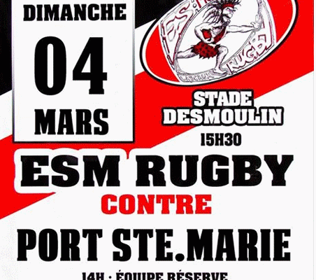 Match ESM RUGBY CONTRE PORT SAINTE MARIE