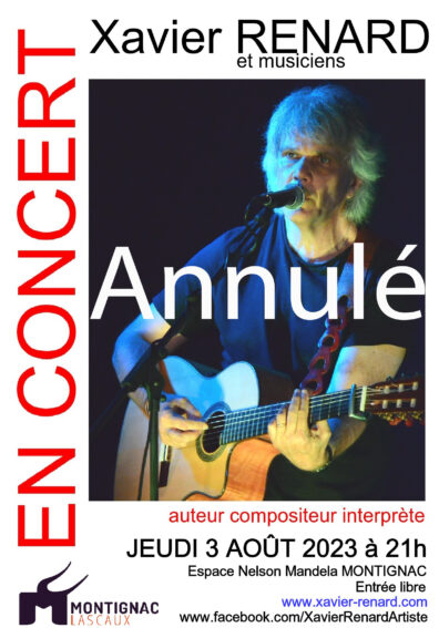 Concert Xavier Renard Annulé