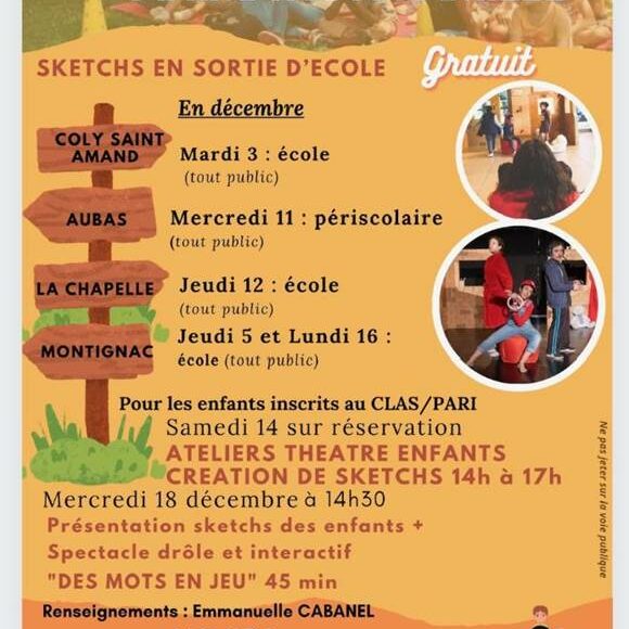 Sketchs en sortie d’école !