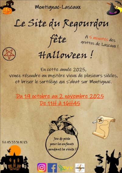 Le site du Regourdou fête halloween
