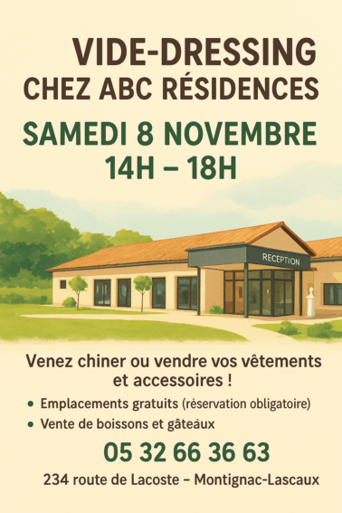 Vide-dressing Résidence Services Séniors