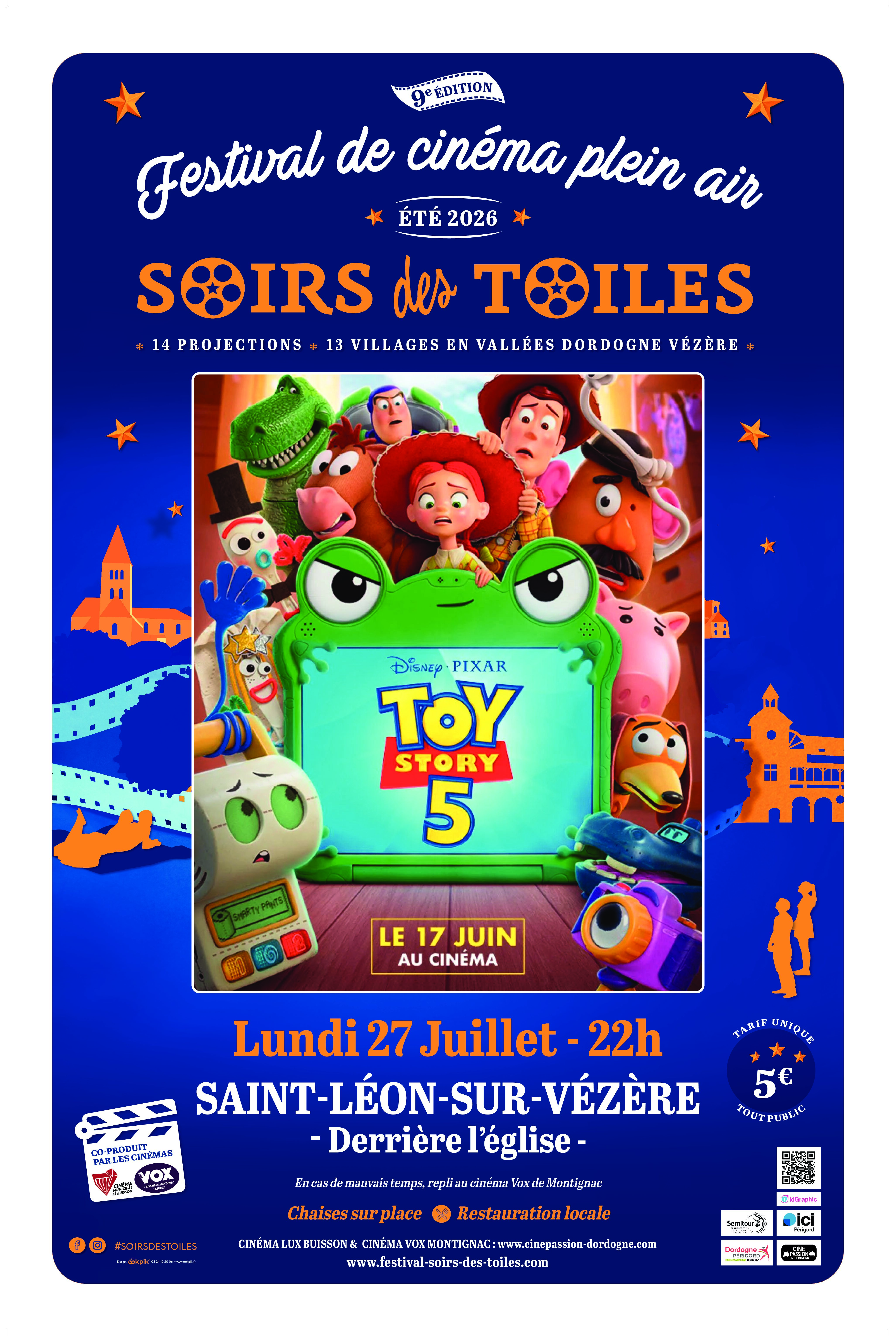 27 juillet à St Léon sur Vézère : TOY STORY 5