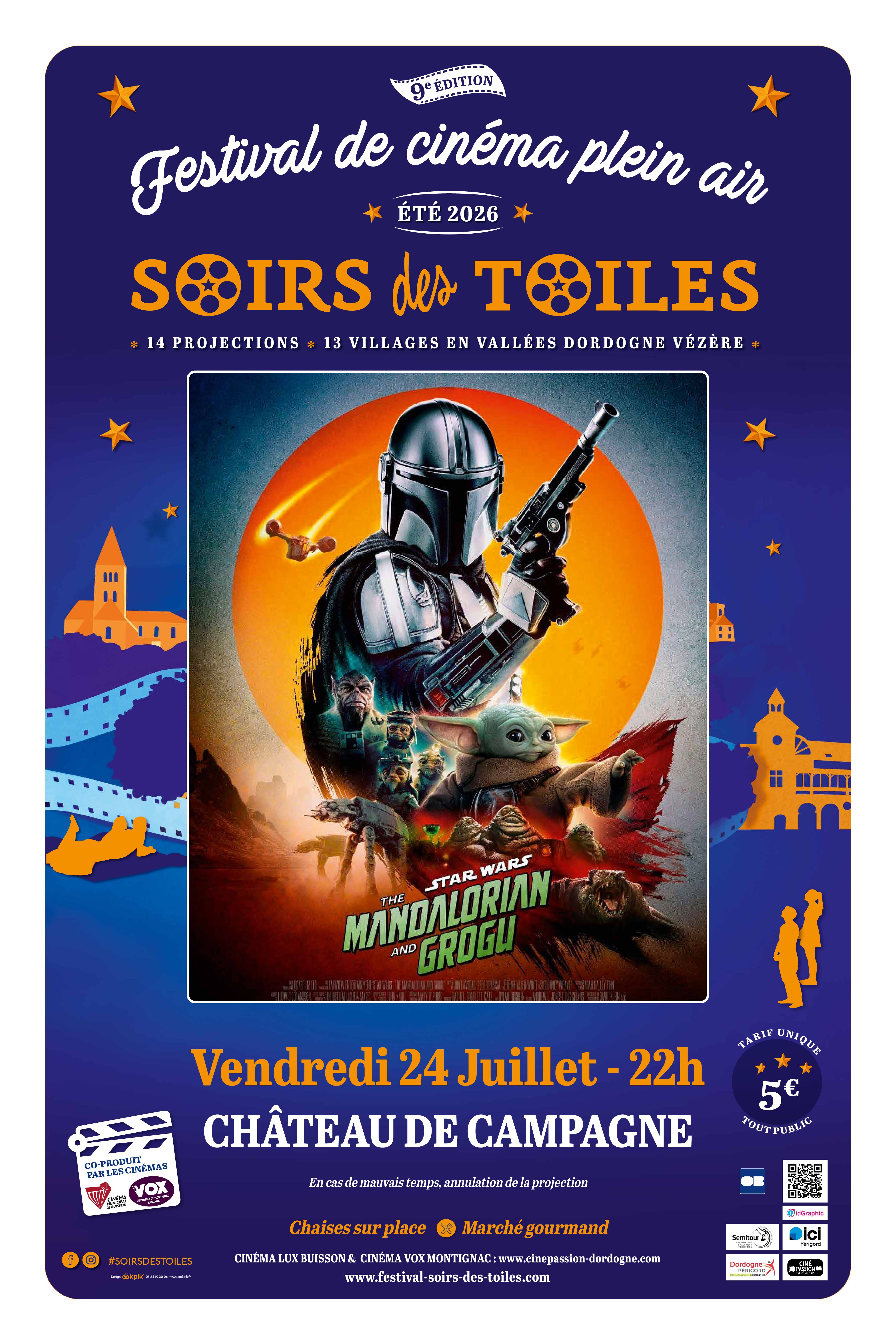 24 JUILLET au CHÂTEAU DE CAMPAGNE : STAR WARS, THE MANDALORIAN AND GROGU
